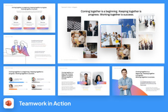 Teamwork in Action PowerPoint Template